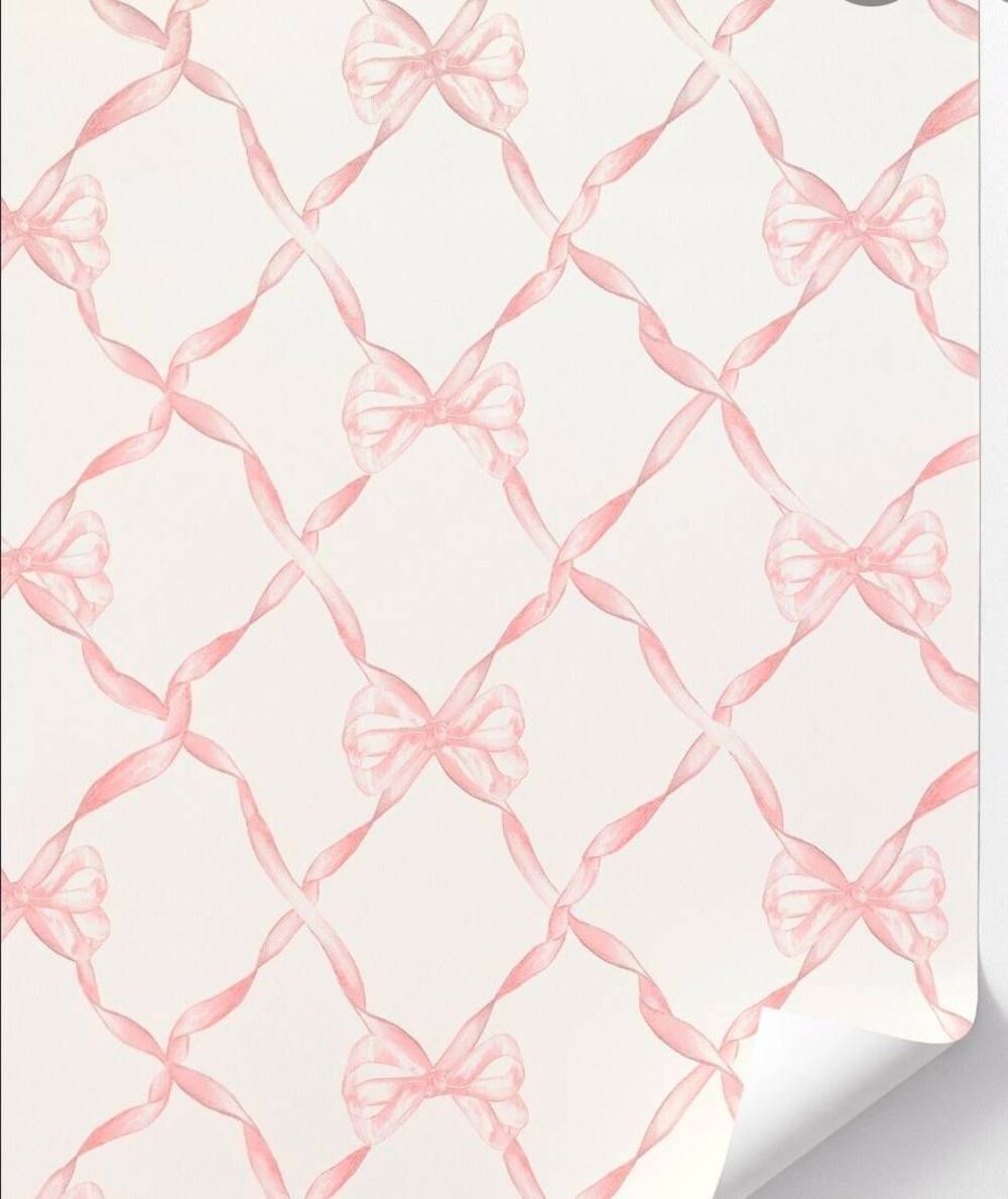 LoveShackFancy Nu Wallpaper Pink Bows 30.8 Sq Ft